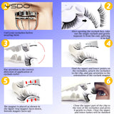 YSDO 1Pair Magnetic Lashes Kit No Glue Needed Fluffy Reusable Professional 3D Magnetic False Eyelashes Extension Make Up