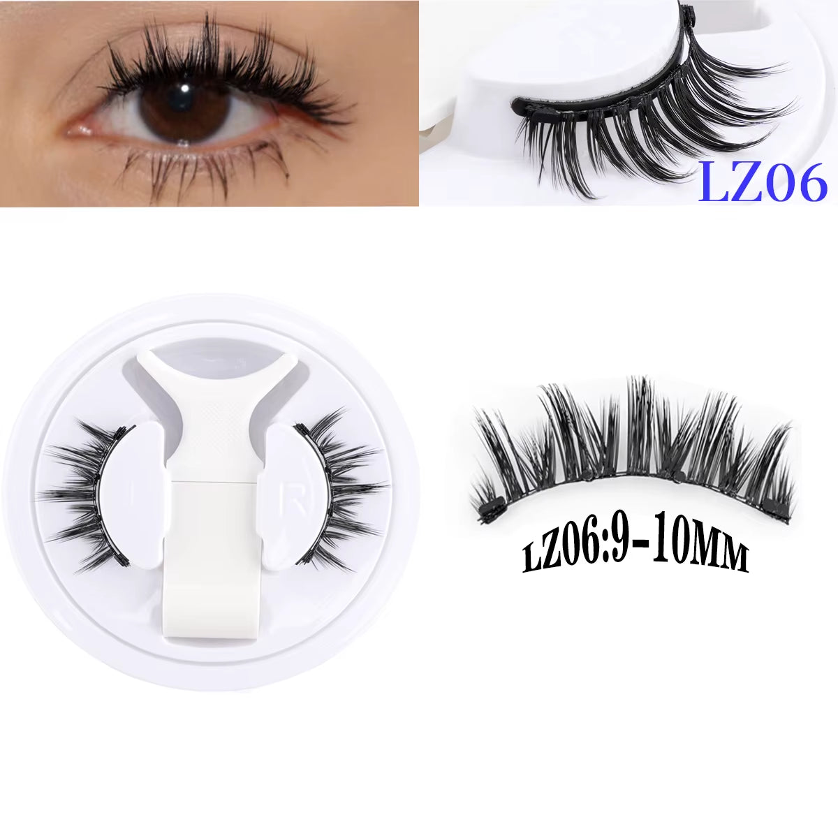 YSDO 1Pair Magnetic Lashes Kit No Glue Needed Fluffy Reusable Professional 3D Magnetic False Eyelashes Extension Make Up